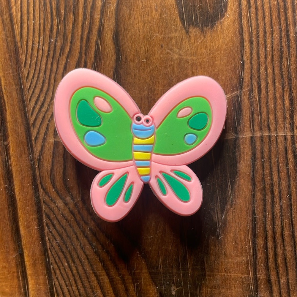 Pink Butterfly Crocs shoe charm jibbitz
